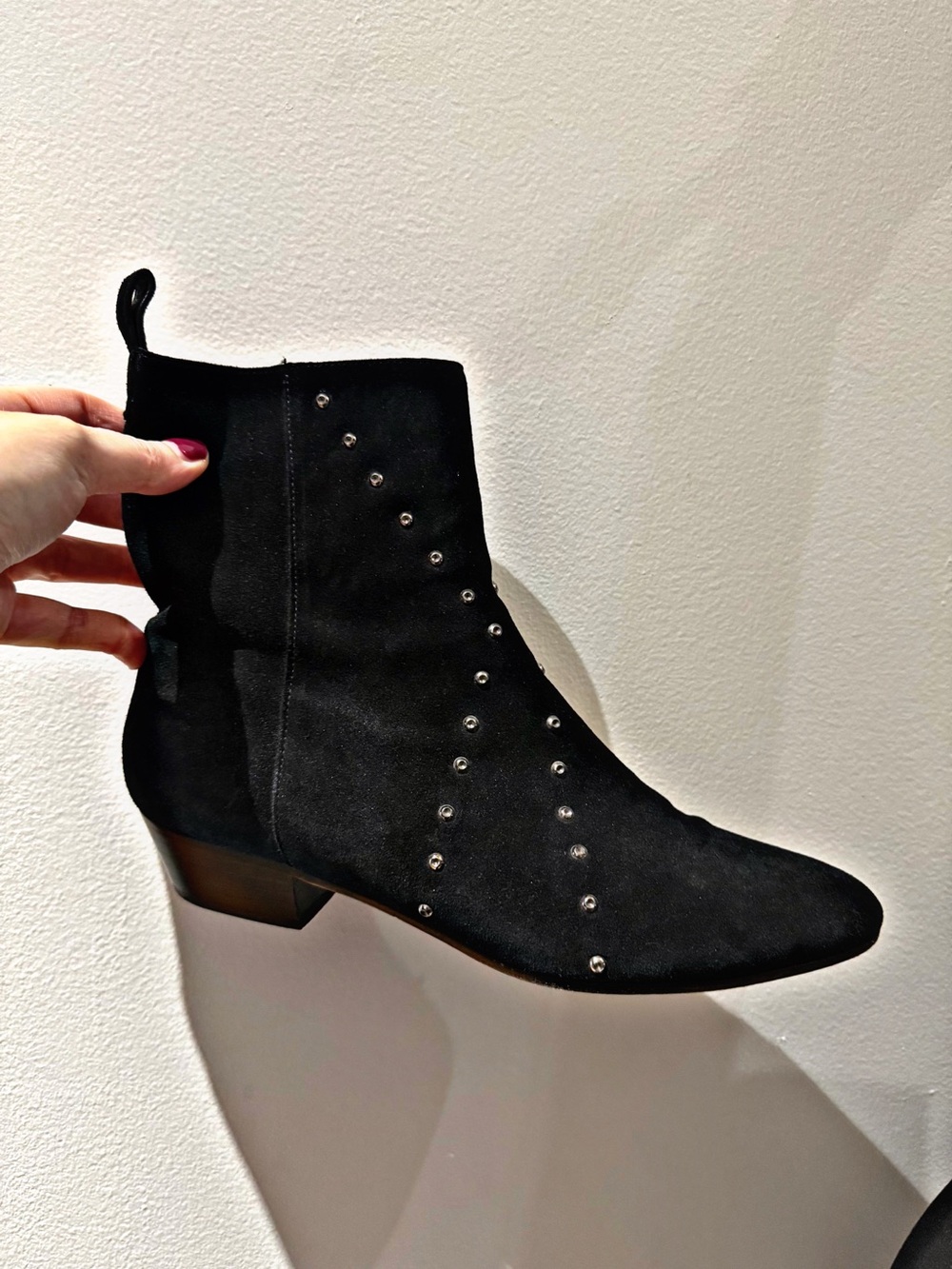 IRO Paris suede studded ankle boot, Size 41 (Best for US Size 9/9.5)